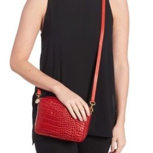 Clare V Midi Sac | Red Croc Embossed Crossbody | Clare Vivier